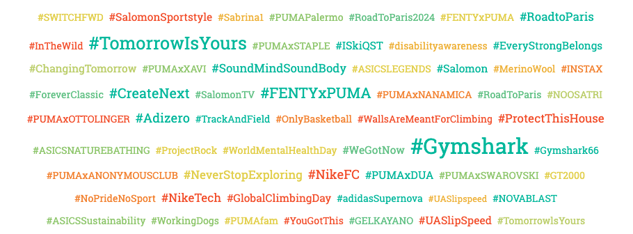 Social-Media-Analyse der "Top Hashtags" von Fanpage Karma