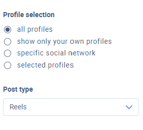 Showing how to change the settings to find the best times to post Facebook reels. 