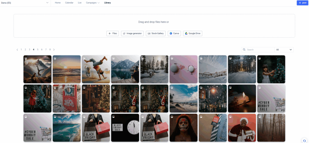 A media library from a social media tool.