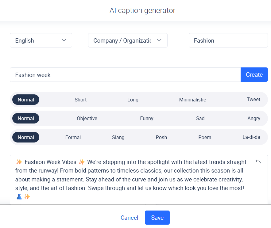 AI Caption Generator