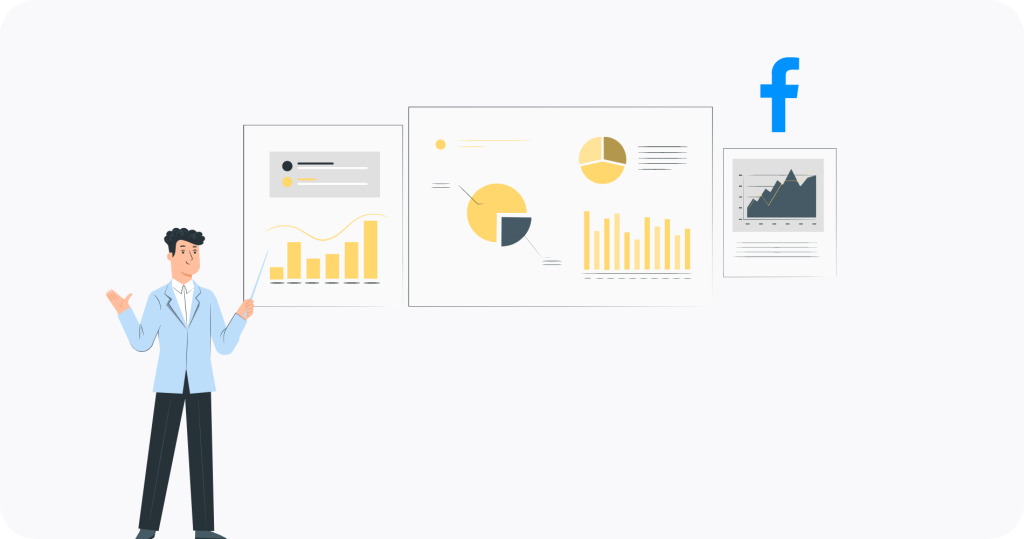 Durchführung von Analysen auf Facebook mithilfe von Datenvisualisierung in Diagrammen und Grafiken.