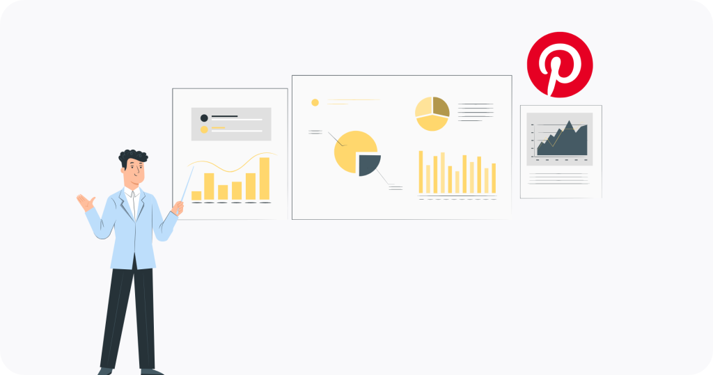 A man that describes charts of Pinterest.