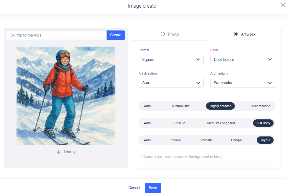 An image creator for an Instagram post. 